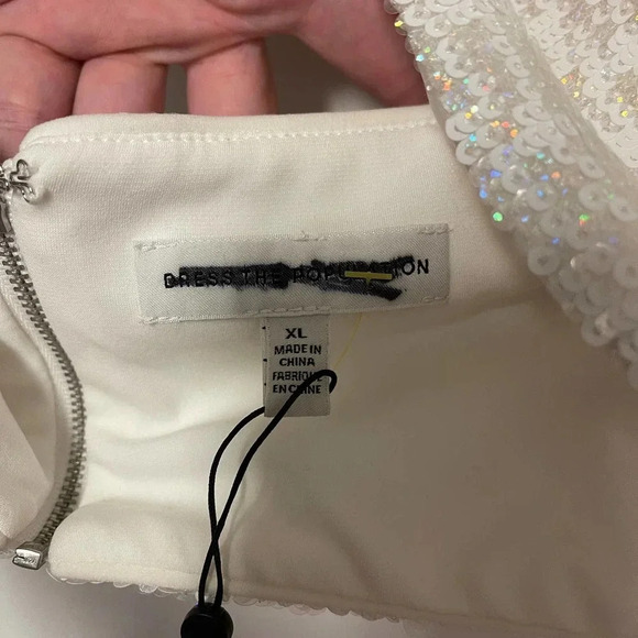 NWT Dress the Population Ashton Halter Top - Sequin Sleeveless Party Top - Picture 6 of 9